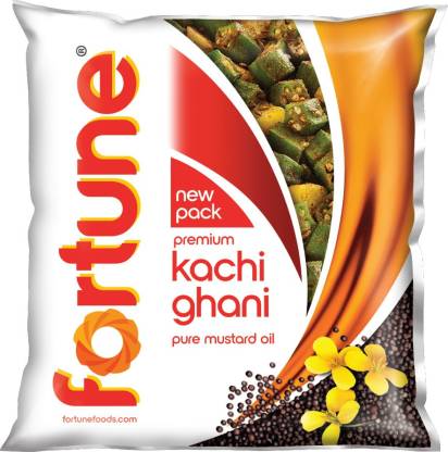 Fortune Kachi Ghani Mustard Oil  (500ml) Pouch